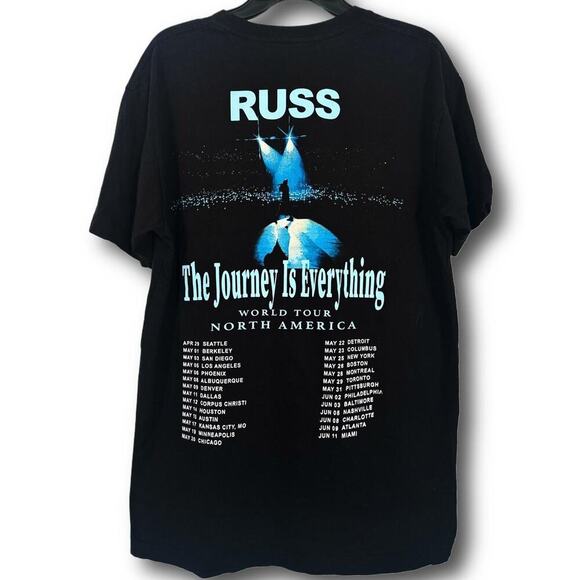Black, Russ 'Ain’t No Destination', The Journey is Everything WORLD TOUR Tee - Picture 1 of 2